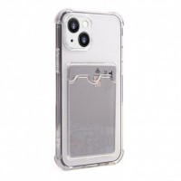 Чехол силиконовый Card Case для iPhone 14 (прозрачный)